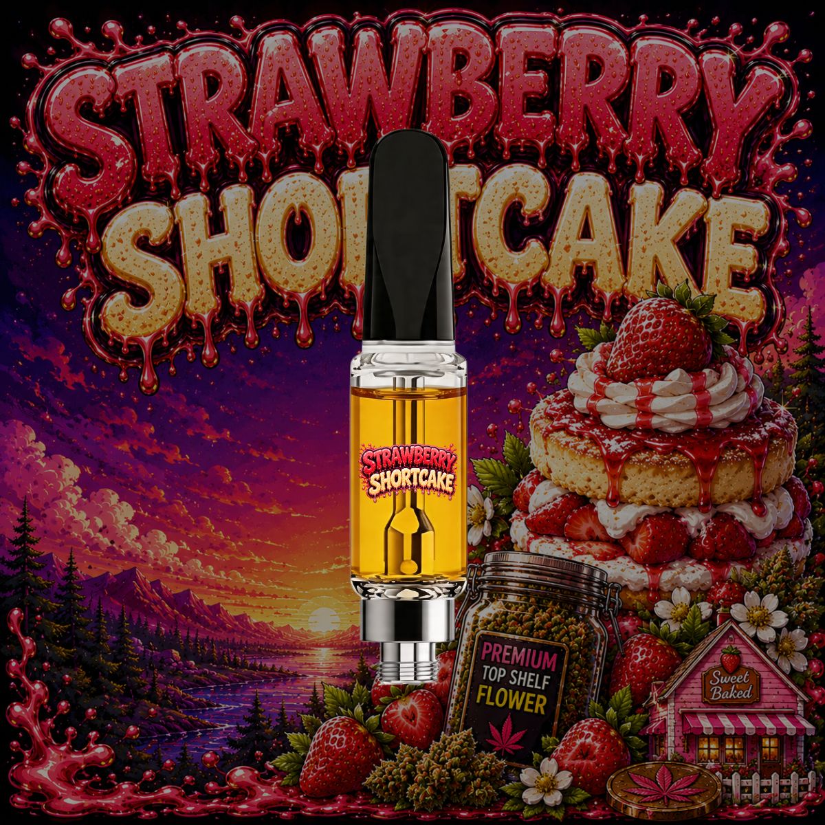 Strawberry Shortcake Vape Cartridge - 2G